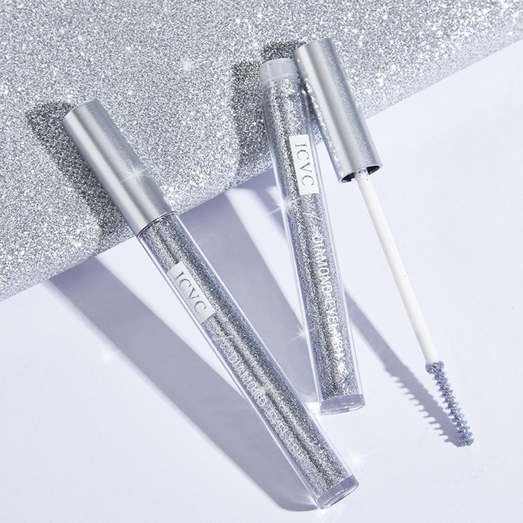 Sparkling Diamond Mascara Sequins Waterproof Glitter Diamond Mascara Shining Galaxy Sequins Sweat Proof Eyelashes Eye Makeup