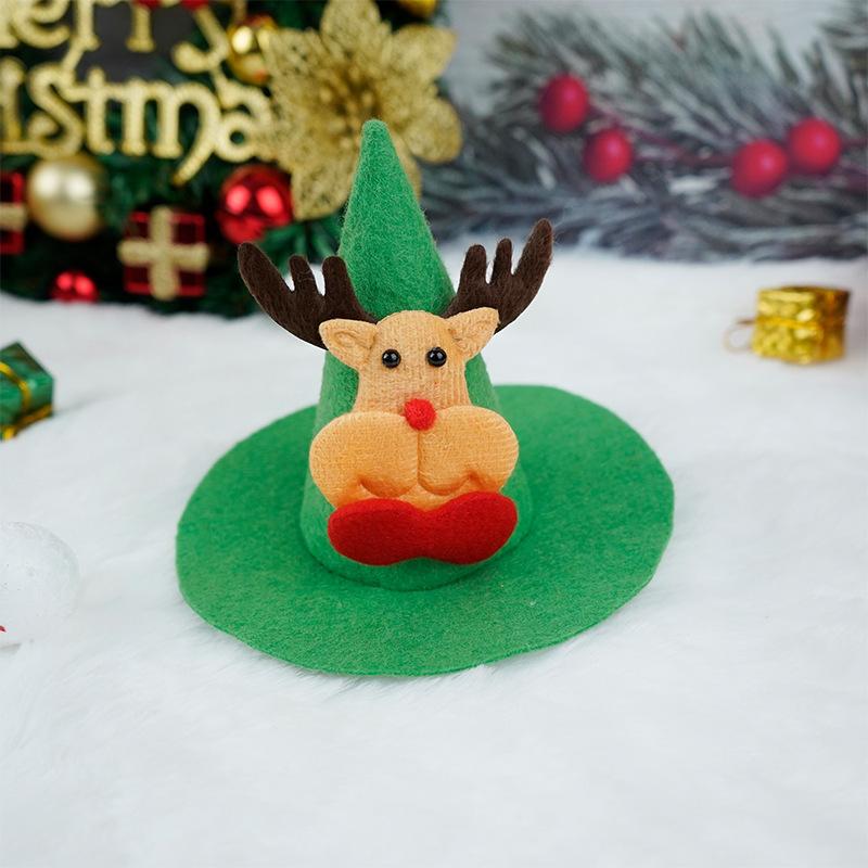 Pet Dog Christmas Hat Red Green Elk Santa Claus Christmas Tree Pet Hat Festive Atmosphere Funny Christmas Gift Dog Accessories
