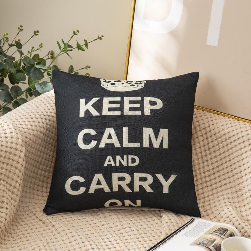 Linen Digital Print Cushion Bedside Backrest Cartoon Cute Car Pillow