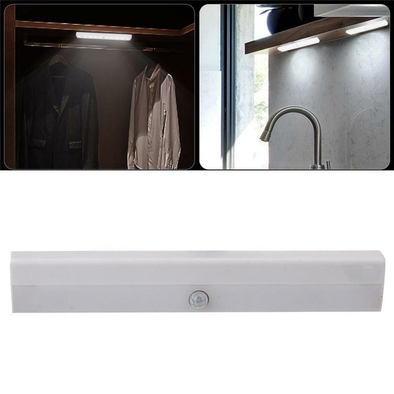 White Body Induction Cabinet Lamp 10LED Rechargeable Wardrobe Lamp Mini Cabinet Lamp Household Household Goods