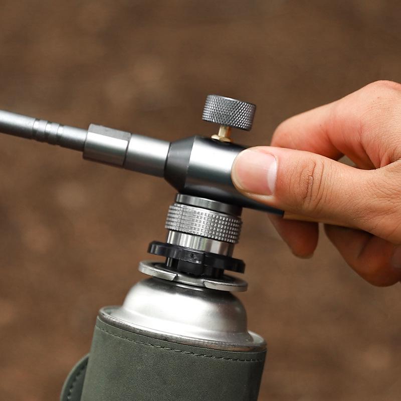 Outdoor Langer Gaskartuschen-Umrüstkopf mit selbstschließendem Kupferkern für Campingkocher