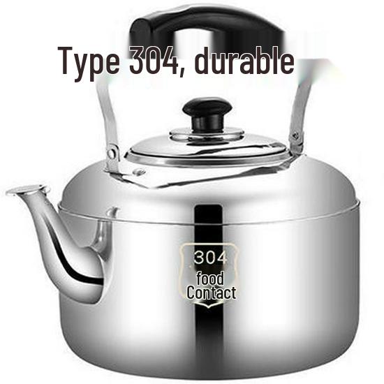 304 Stainless Steel Large Capacity Whistling Kettle for Gas, Open Flame & Induction Stoves.
