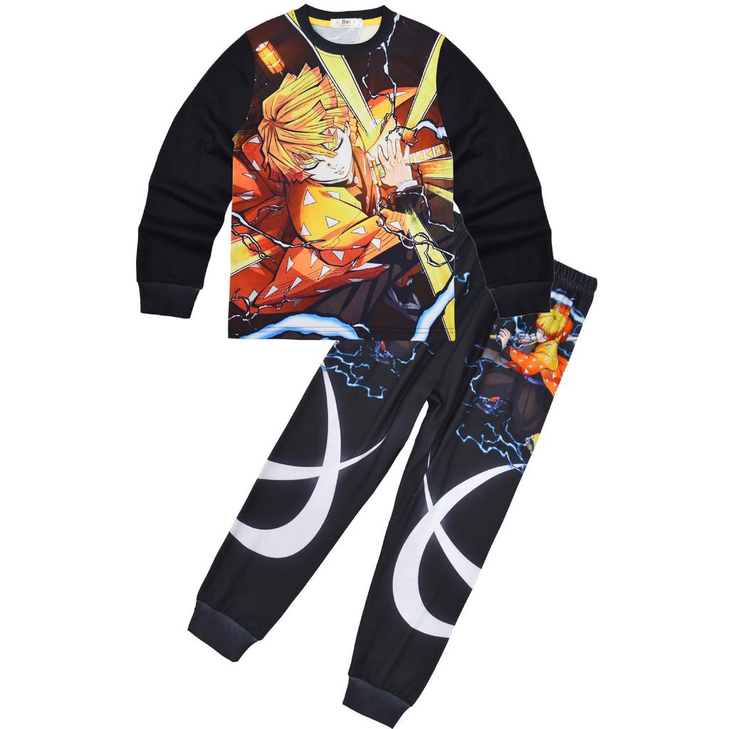 New Movie Comic Print Long Sleeve Pajama Set for Kids and Teens