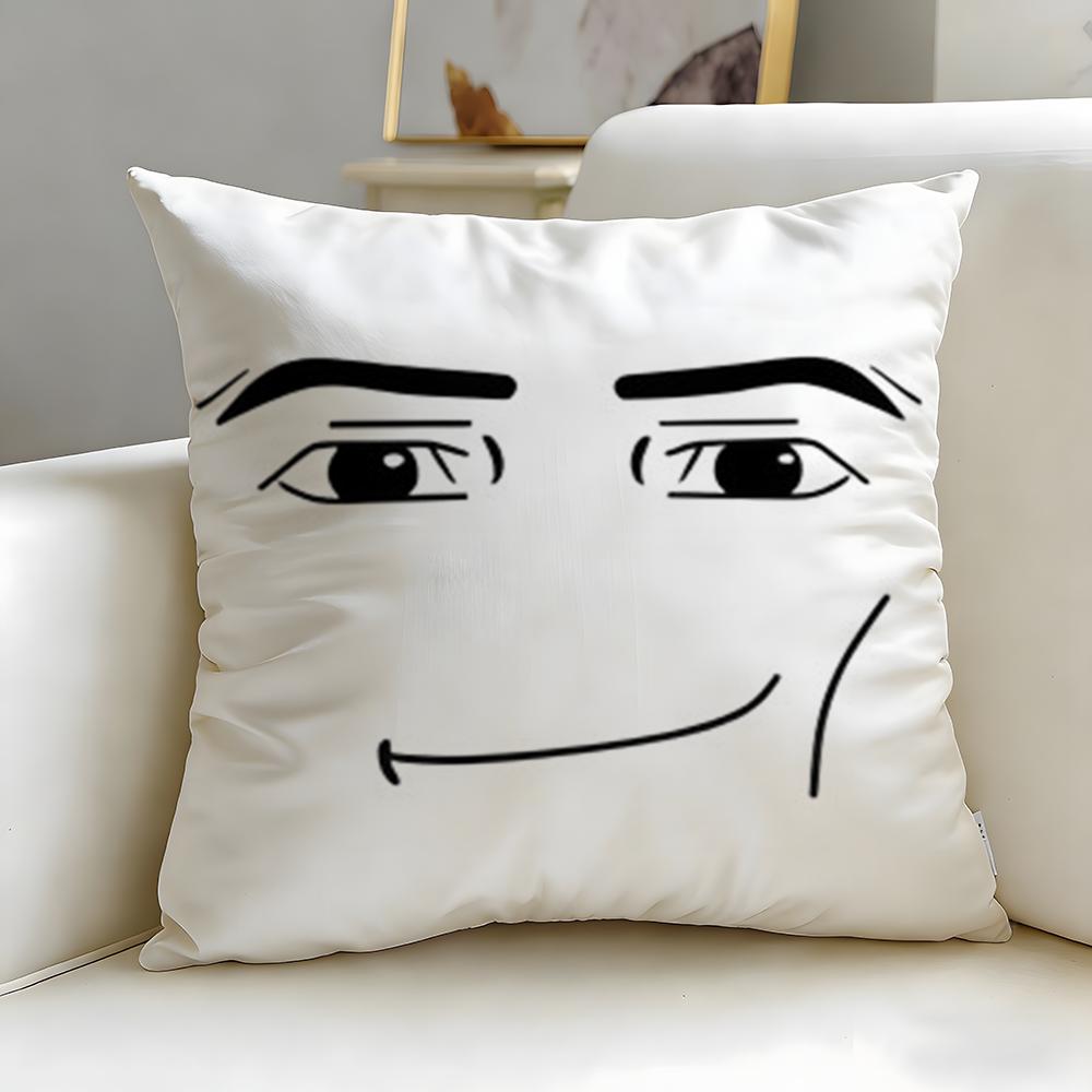 classic art theme Man Face Cushion Cover Soft  EasyWash Pillow Case  Versatile for Couch Bed Travel and Office