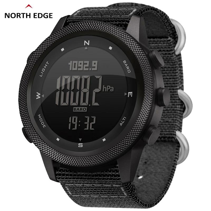 NORTH EDGE APACHE-46 Men Watch Outdoor Sports Running Swimming Outdoor Sport Watches Altimeter Barometer Compass WR50M NORTH EDGE APACHE-46 чёрный