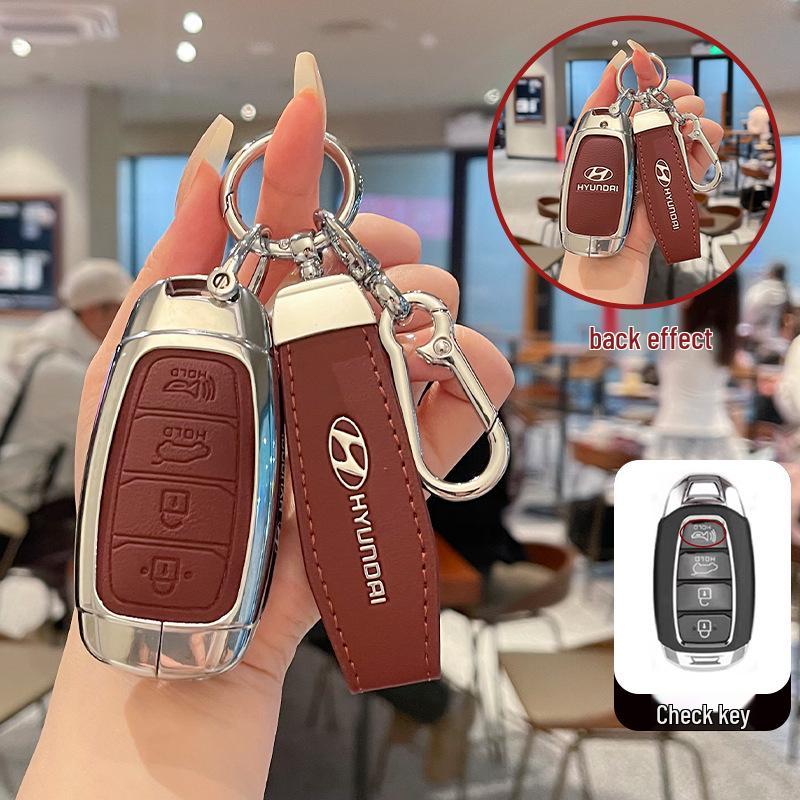Metal Leather Protective Key Cover for 2021-22 Beijing Hyundai Custu