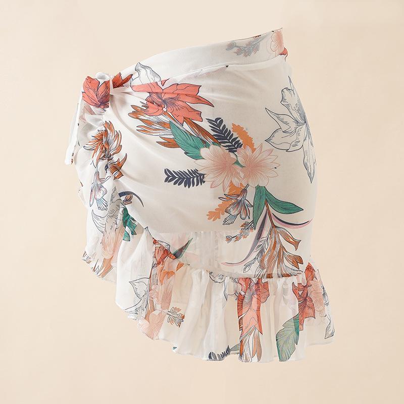 

Шифоновая пляжная юбка-парео и блузка с леопардовым принтом для женщин One Size