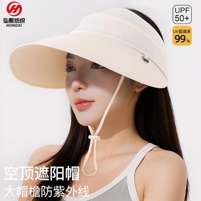 Summer Big Brim Sun Hat Women's Sun Protection Beach Hat Breathable UV Protection Sun Hat Outdoor Vacation Bucket Hat