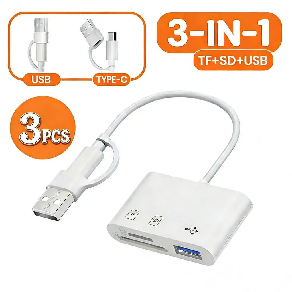 5-in-1 USB 3.0 Lightning Typ C SD TF-Kartenleser-Adapter für iPhone iPad MacBook Samsung Android Kameras Andere Geräte