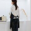 Med fickor Justerbar haklappsshorts Svart Vit Vattentät Köksförkläde Fläckresistent Arbetskläder Design Servitörsförkläde