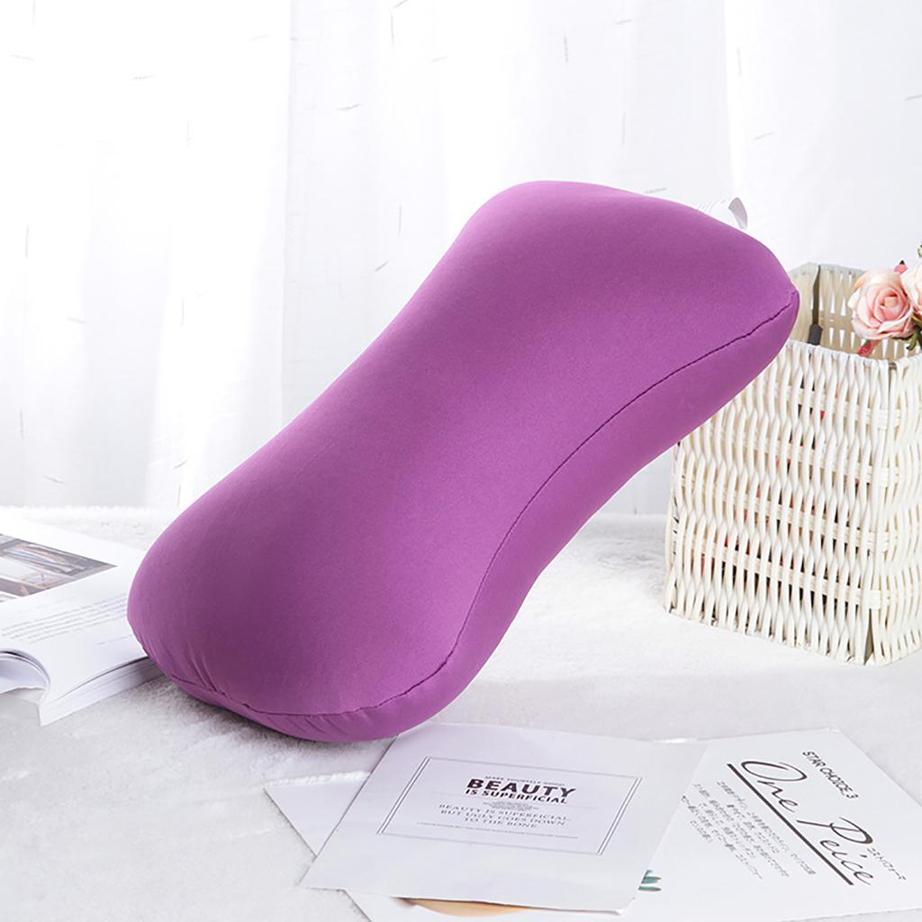 Solid Color Soft Mini Bone Type Headrest Roll Pillow Backrest Pillow Suitable For Travel Beach Car Plane Car Sofa Bed 38×20cm