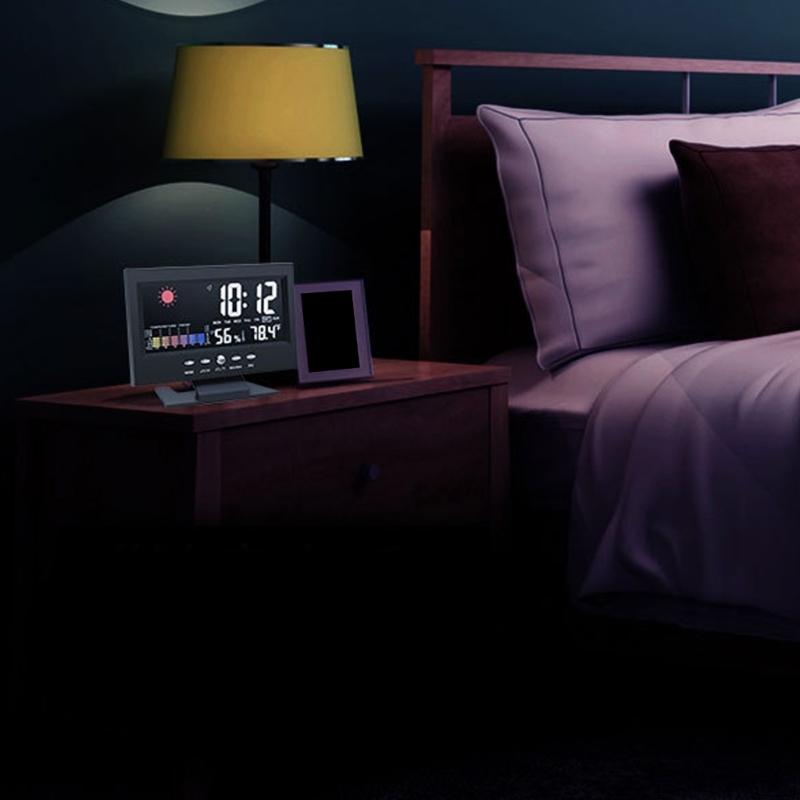 Cyfrowe higrometry termometry stacje pogodowe na ścianę ze wskaźnikiem poziomu komfortu i alertem trendu temperatury