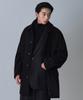 Wool Blend Oversized Car Coat [Black]