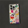 Clear Square Back Tube Case Protection For iPhone 13 12 14 Pro Max 15 Plus 16 ProMax 11 Anti-Oxygen,Star Crayon Shin Chan Pattern Casing