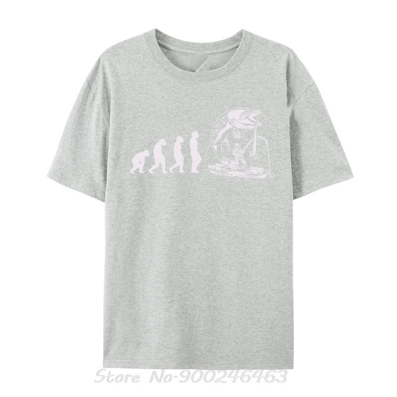 

Evolution Fishing Great Kayak Canoe Boat Fisherman Tops T-Shirt For Men Unisex cotton T shirt Fitness Tees tops Streetwear M