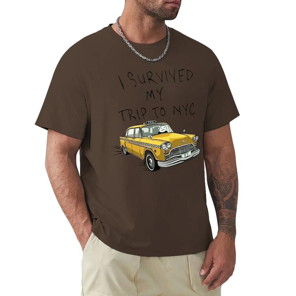 Tom  Same Style I Survived My Trip To NYC T Shirt Harajuku Short Sleeve T-shirt 100% Cotton Graphics Tshirt Tops