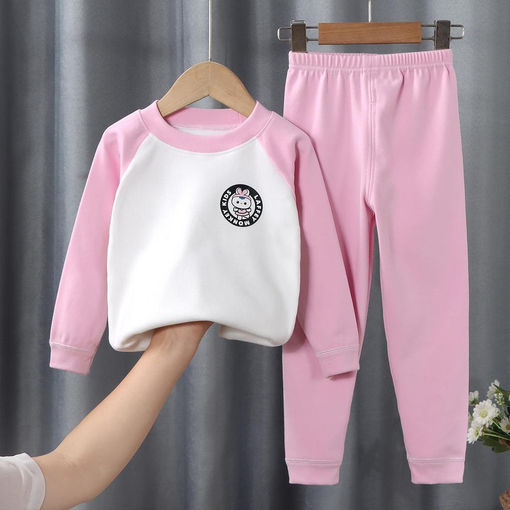 Winter Kids Thermal Underwear Set Cation Warm Cozy Soft Teenage Boys Girls Underwear Set Long Johns Solid Kids Thermal Clothing