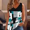 3D Print Geometric Pattern Tank Tops for Women Workout Yoga Gym Printed Summer Sport Shirts Plus Size Vests
