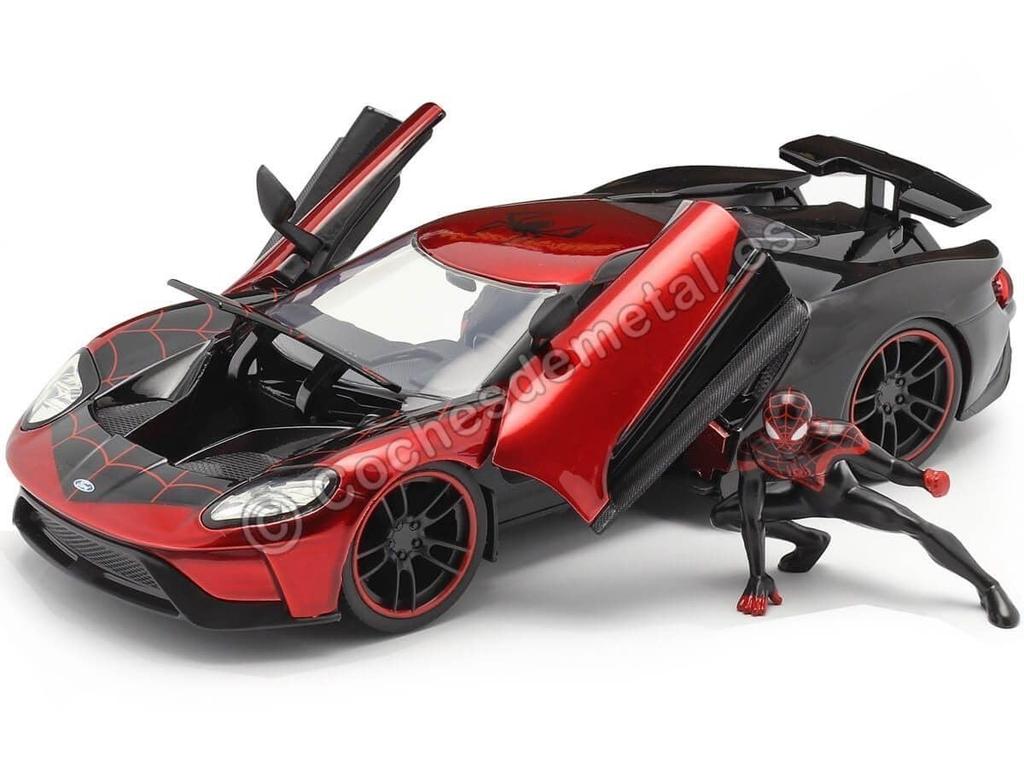 Jada 124 Marvel Spider-Man Miles Morales & 2017 Ford GT Mașină Die-cast cu Figurină