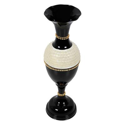 Blumenvase Große Größe für Wohnzimmer Ecke - 24 Zoll Lang - HMT Schwarz - 1er-Pack