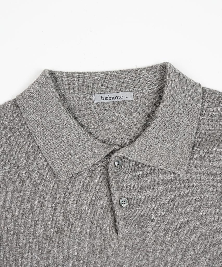 BIRBANTE Soft Washable Collared Knit - Melange Beige