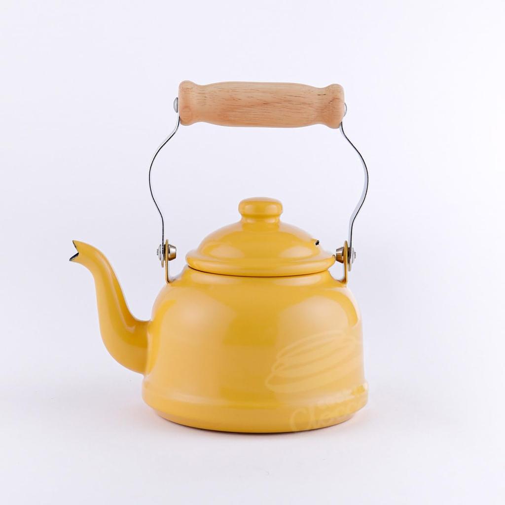 Fuji Enamel Beams Mini Induction Kettle, 0.9L, Compatible, Yellow, BMS09TK.CR