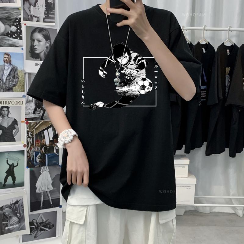 BLUE LOCK Seishiro Nagi Tshirts for Women Men Anime Manga Printed Korean Style Fashion Top Tees Short Sleeve T Shirts