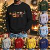 Herenlosvallend Casual Ronde Hals Lange Mouwen Shirt Halloween Thanksgiving Kerst Grafische Print Feest Top