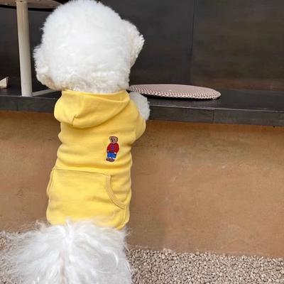 Autumn and Winter Dog Clothes Cute Bear Casual Hooded Sweater Small Dog Teddy Cat Warm Pet Clothing