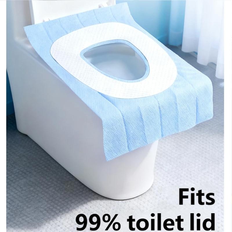 5PCS Premium Disposable Toilet Seat Covers Absorbent Cotton Layer Works On Most Toilets Great For Traveling
