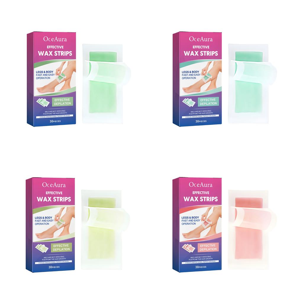 OceAura Hair Removal Wax Strips for Legs and Body Hair Growth Postponement Easy Operation Non-Irritating Depilatory Wax Strips