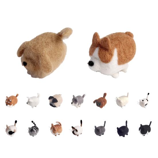 1 set Kit de împâslă pentru păpuși, drăguț, ușor de asamblat, mai multe stiluri, nou, amuzant, bricolaj, accesorii flexibile din pâslă cu ac pentru cadouri