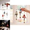 Bird Wind Chime Resin Garden Decor With Spring Theme For Patio And Outdoor Decoration