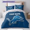 Custom Name,Detroit Lions Pattern Bedding Home Decoration Birthday Gift ( 1 duvet cover + 2 pillowcase, without core),fan merchandise.