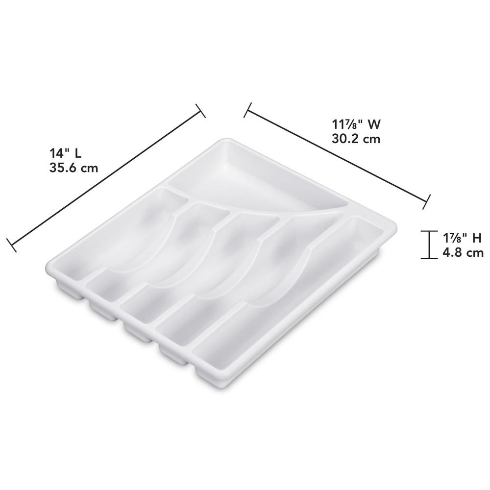 6 Compartment Cutlery Tray Plastic Utensil Organizer Kitchen Drawer Storage Easy Clean BPA Free Sorter Flatware and School