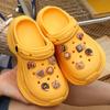 Girls Heart Cute Cartoon Accessories Hole Shoes Women's Summer Eva Non-slip Bag Head Sandals Beach Shoes