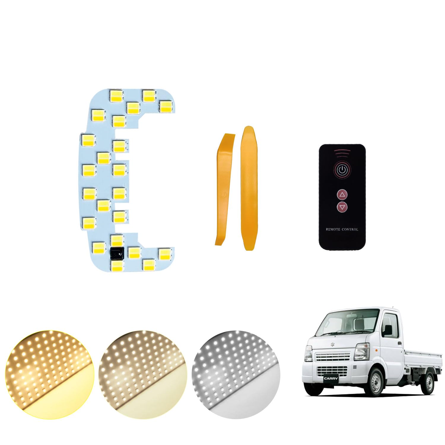 

Комплект светодиодных ламп салона Zealsun для грузовика Hijet S510P с 3 регулируемыми по яркости лампами для салона с памятью и пультом дистанционного управления, а также специальными инструментами в комплекте S201P, S211P, S500P, цвета,