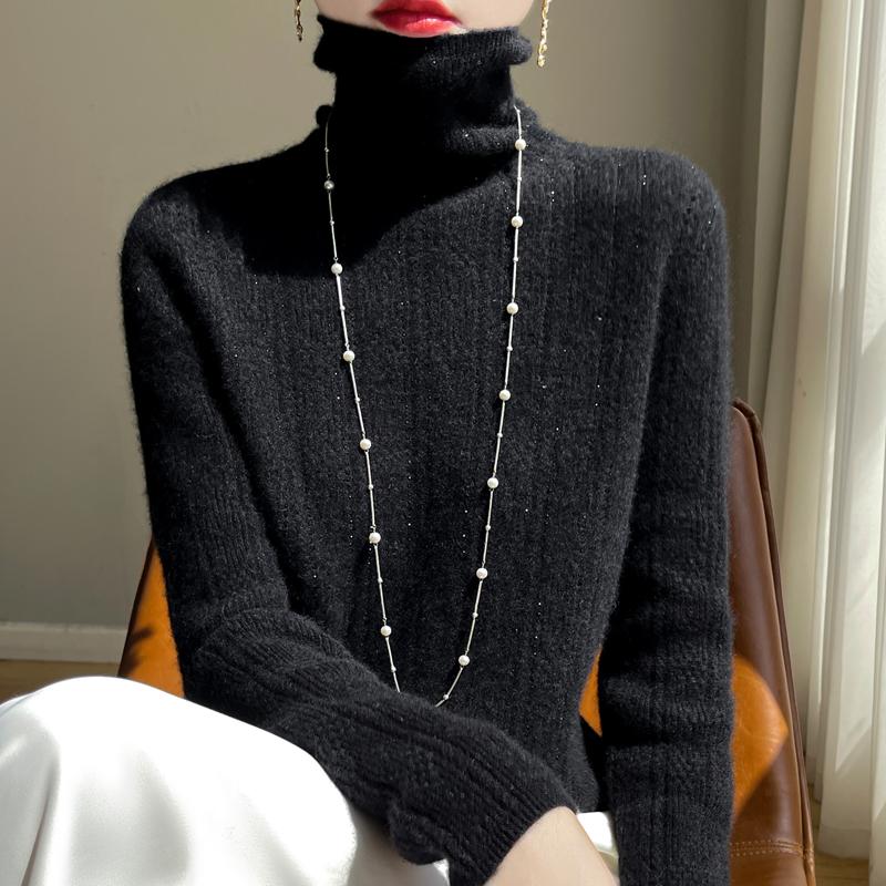 Kashmirgenser for kvinner Qinghe kashmir 30% kashmir 70% ull høst og vinter genser varm og moteriktig