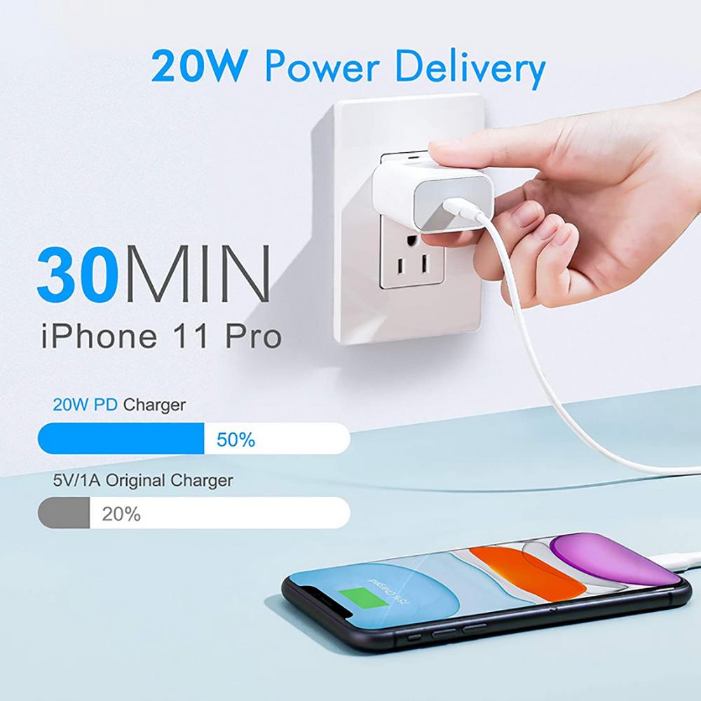 20W PD EU/US Rýchla nabíjačka pre Apple iPhone 15 14 12 13 11 pro Max mini Nabíjačka USB-C 9V 5V 3A Napájací adaptér Rýchlonabíjací kábel