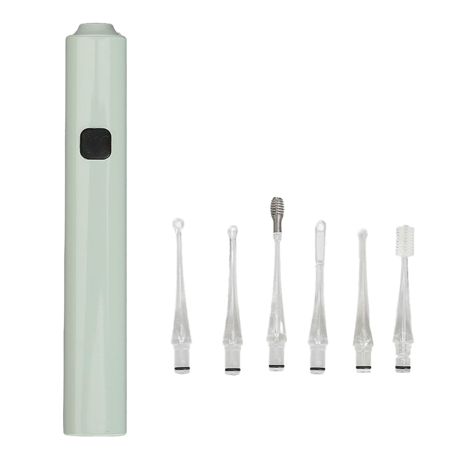 

Набор из 6 предметов для чистки ушей, визуальный очиститель, ложка-копалка, USB-зарядка, светящаяся с подсветкой мятно-зеленого цвета