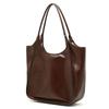 HIFASHION Genuine Leather Women Shoulder Bags Retro Large Capacity Cowhide Hobo Purses Big Bucket Shopping Travel Tote Handbags