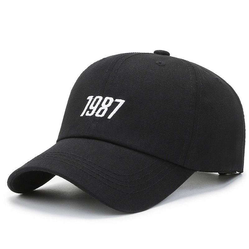 Baseball cap wholesale embroidery 1987 duckbill cap all season universal neutral sun shading age reducing versatile men's cap adjustable