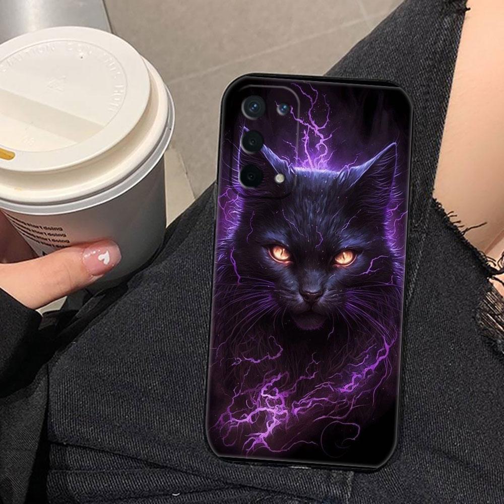 Black Cat Staring Eye Phone Case For OPPO A9 A15 A17 A31 A38 A53 A54 A55 A57 A60 A73 A74 A79 A78 A92 A93 A94 A98 Case Funda Capa