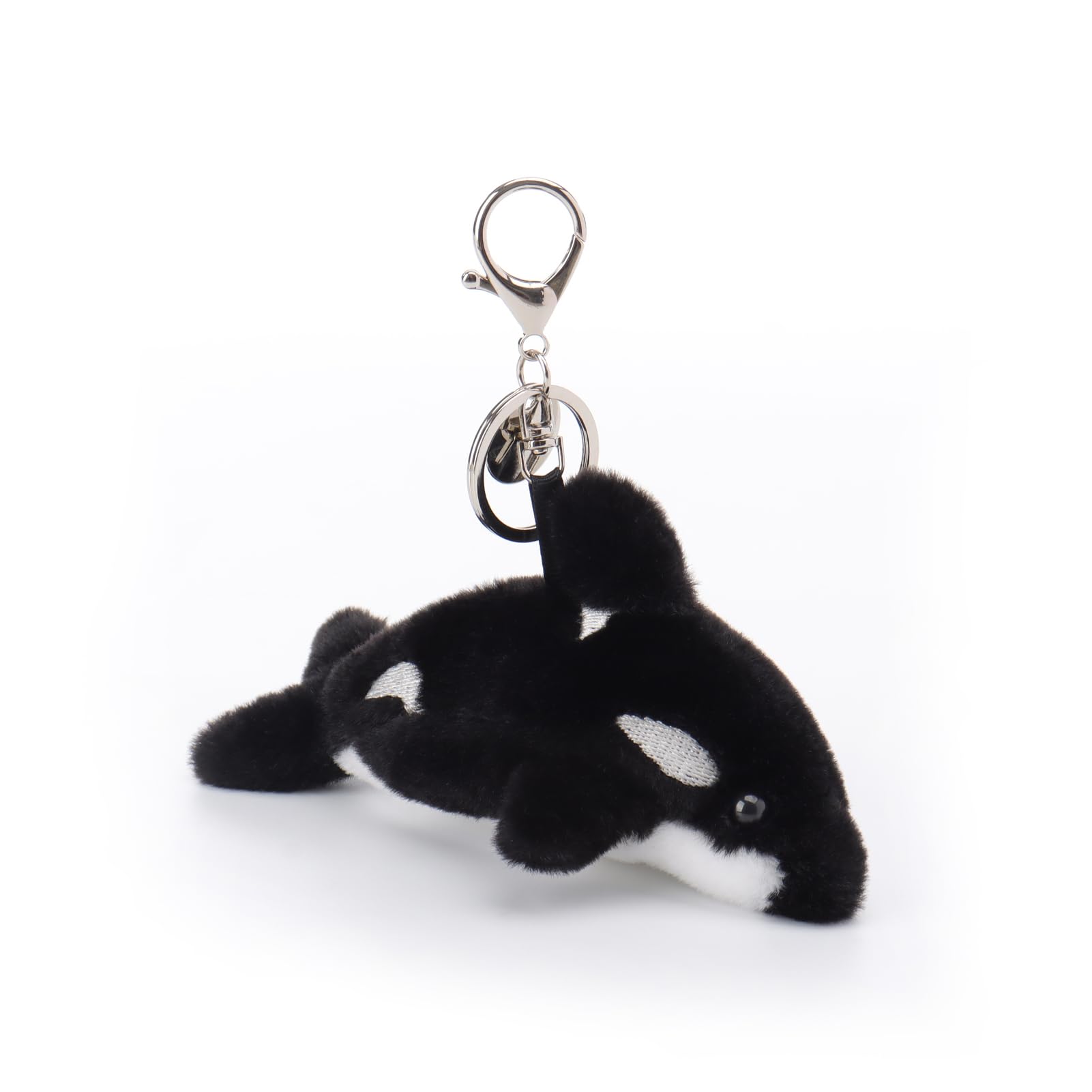 

Apricot Lamb Killer Whale Cute Soft Keychain Plush Perfect for Boys and Fits Kids Backpacks and 14cm Toy, Girls, Purses, чёрный