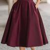 Women's Lapel V Neck Work Dress Long Sleeve A Line Swing Dress Formal Business Office Midi Blazer Dress