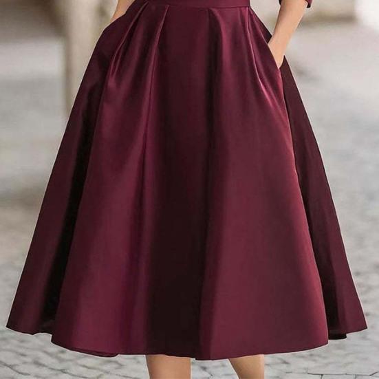 Women's Lapel V Neck Work Dress Long Sleeve A Line Swing Dress Formal Business Office Midi Blazer Dress