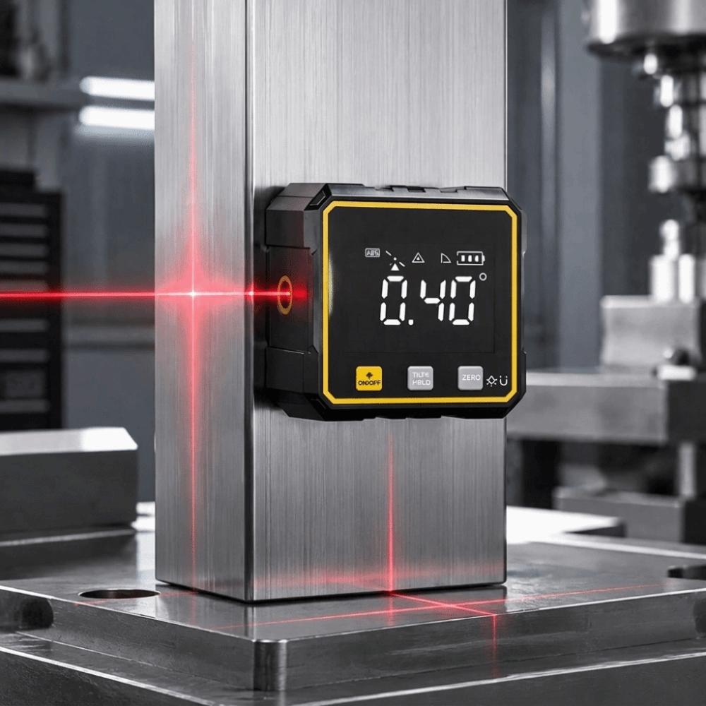 Four-sided Magnetic Slope Meter Waterproof Angle Finder Level Gauge Tool