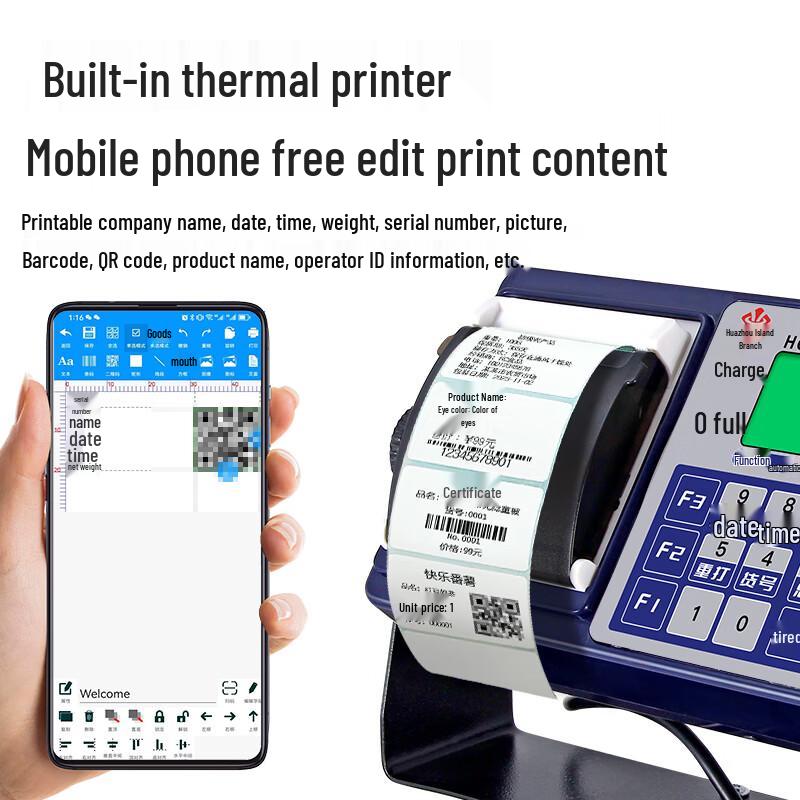 Huachao Gaoke Bluetooth Label Printing Electronic Platform Scale (CN Version)