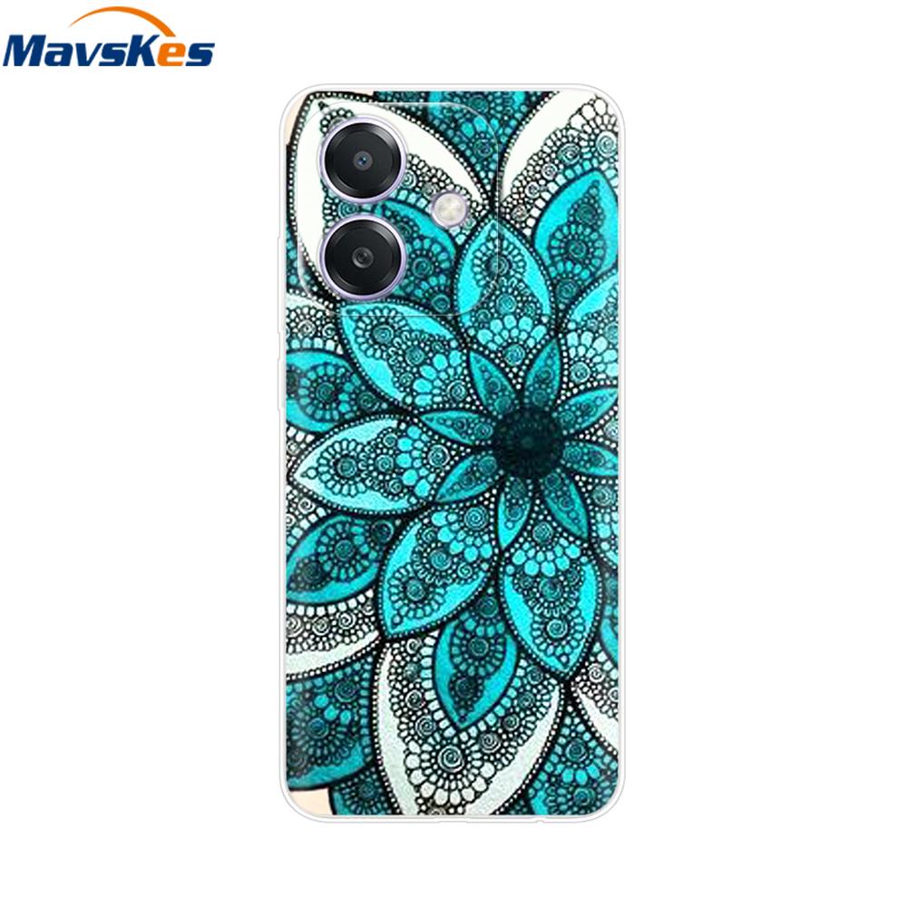 Oppo A3x A3 4G 5G Kılıfı CPH2669 Boyalı Çiçekli Kapak Darbeye Dayanıklı Telefon Kılıfı Oppo A3x OppoA3 OppoA3x İçin Yumuşak TPU Kılıflar Kılıf