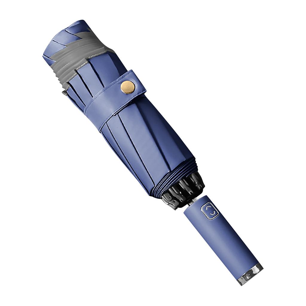 Automatic Umbrella Reverse Folding Windproof Umbrella With Reflective Strips & LED Light
